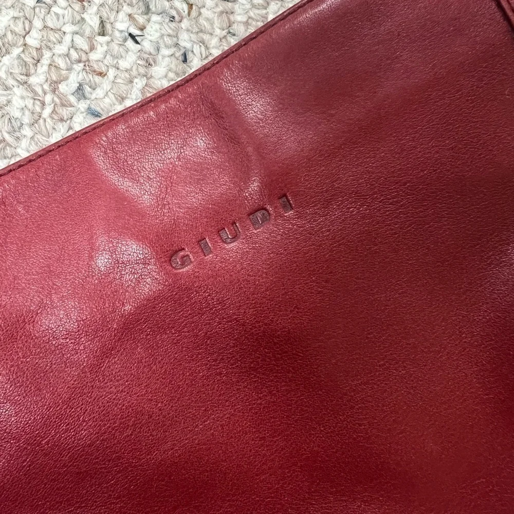 Giudi Vintage Italian Leather Red Bag
